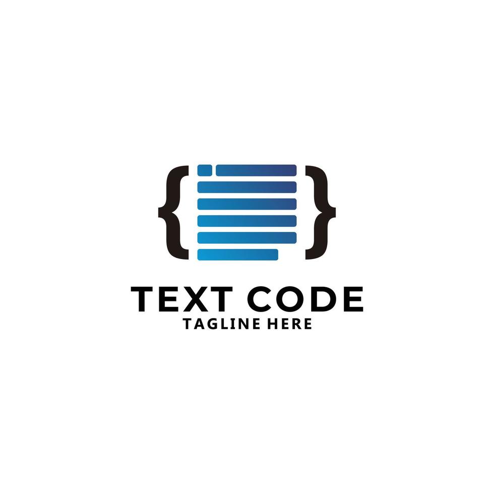 texte code logo icône vecteur isolé