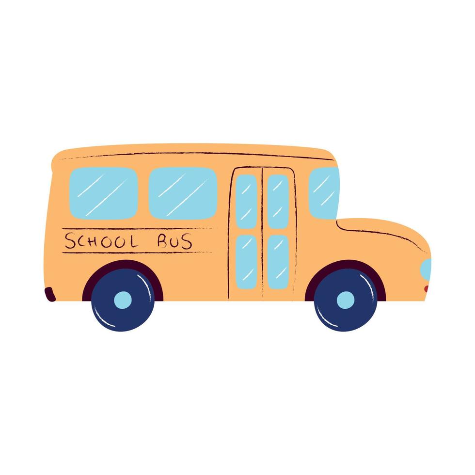 transport scolaire jaune vecteur