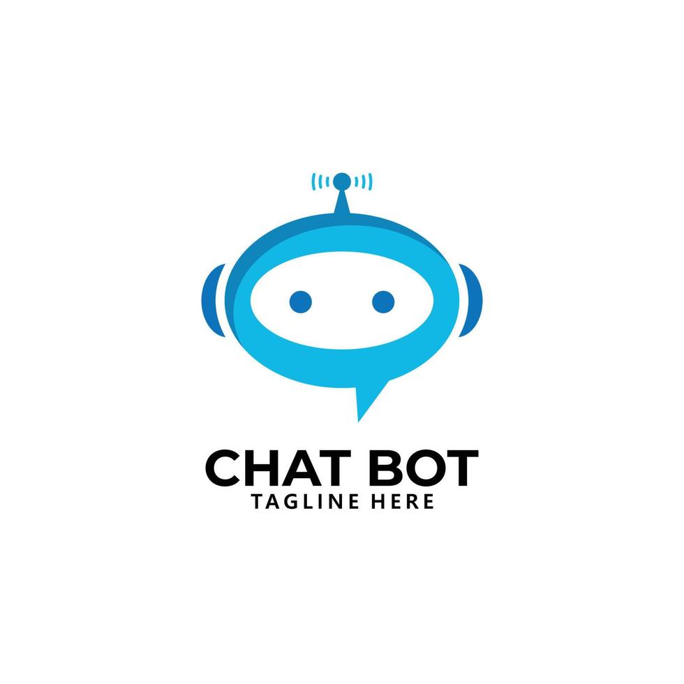 chat bot logo icône vecteur isolé