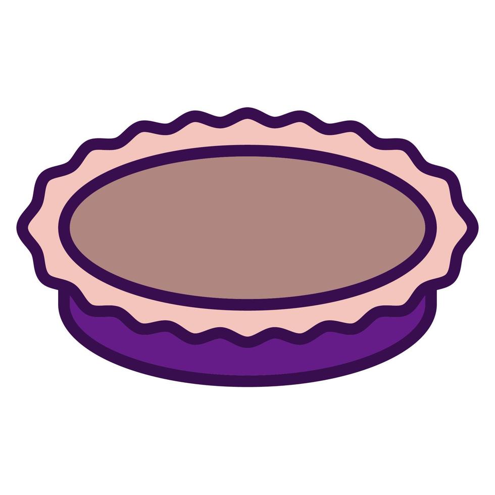 icône de plaque à tarte, adaptée à un large éventail de projets créatifs numériques. heureux de créer. vecteur