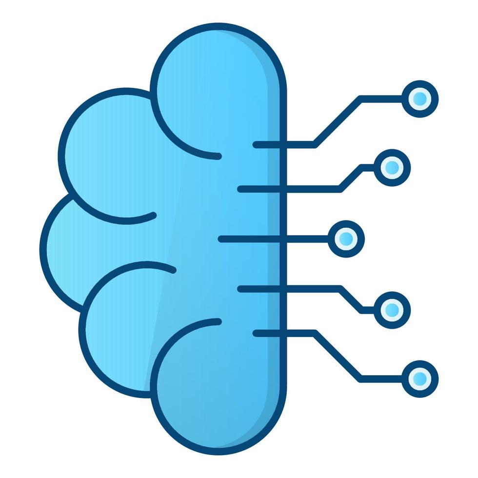 icône d'intelligence artificielle, adaptée à un large éventail de projets créatifs numériques. heureux de créer. vecteur