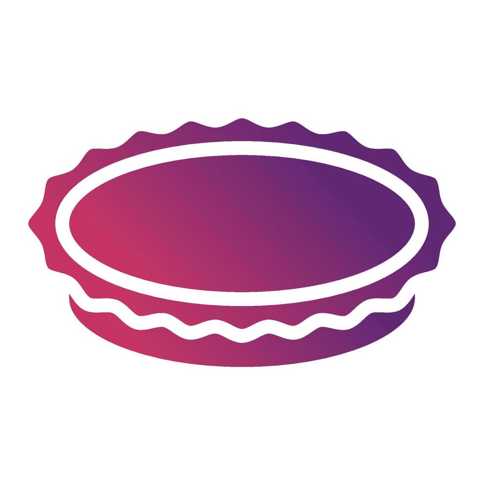 icône de plaque à tarte, adaptée à un large éventail de projets créatifs numériques. heureux de créer. vecteur