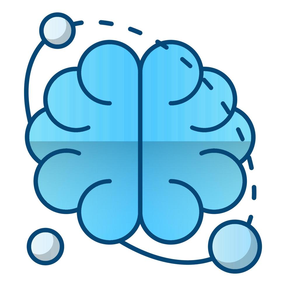 icône du cerveau, adaptée à un large éventail de projets créatifs numériques. heureux de créer. vecteur