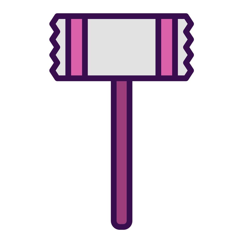 icône de marteau à steak, adaptée à un large éventail de projets créatifs numériques. heureux de créer. vecteur