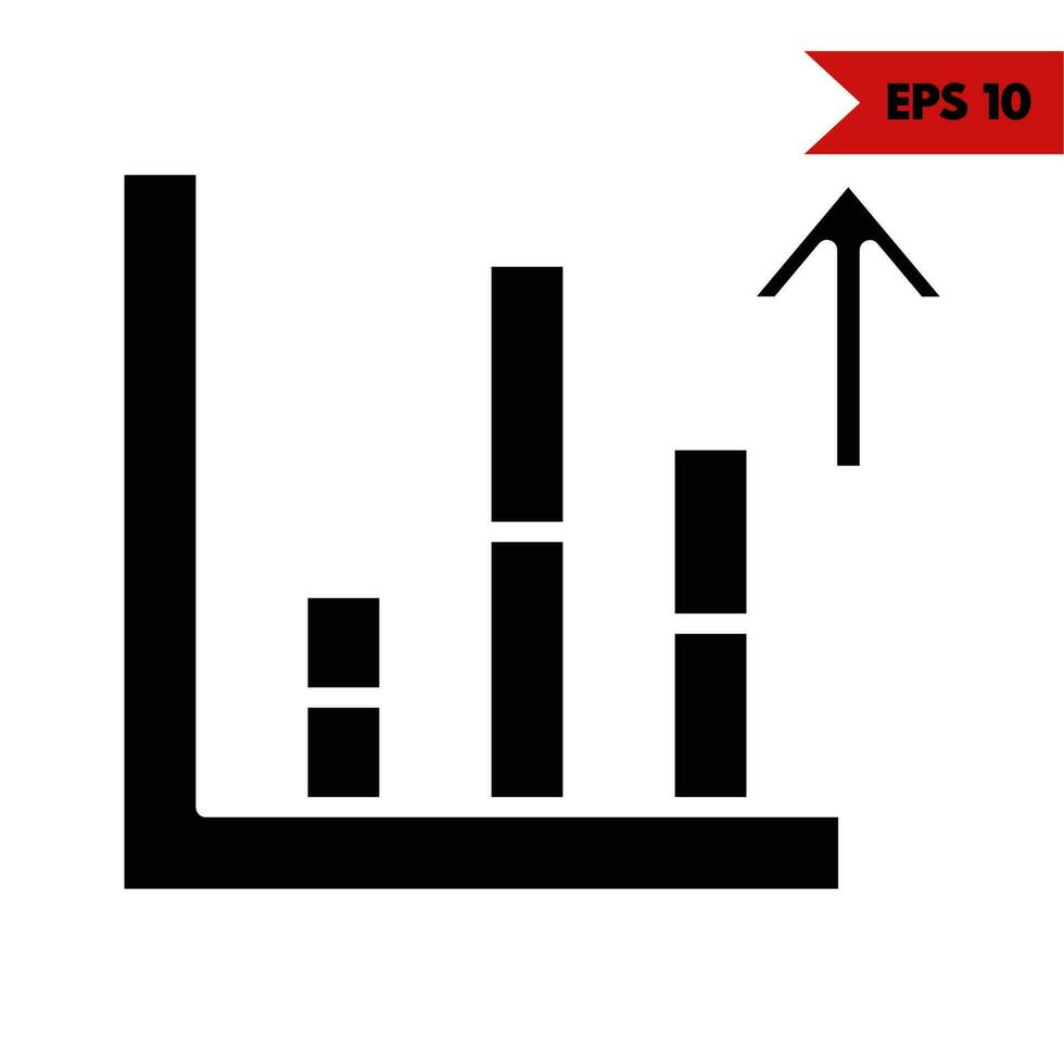 illustration de l'icône de glyphe de diagramme vecteur