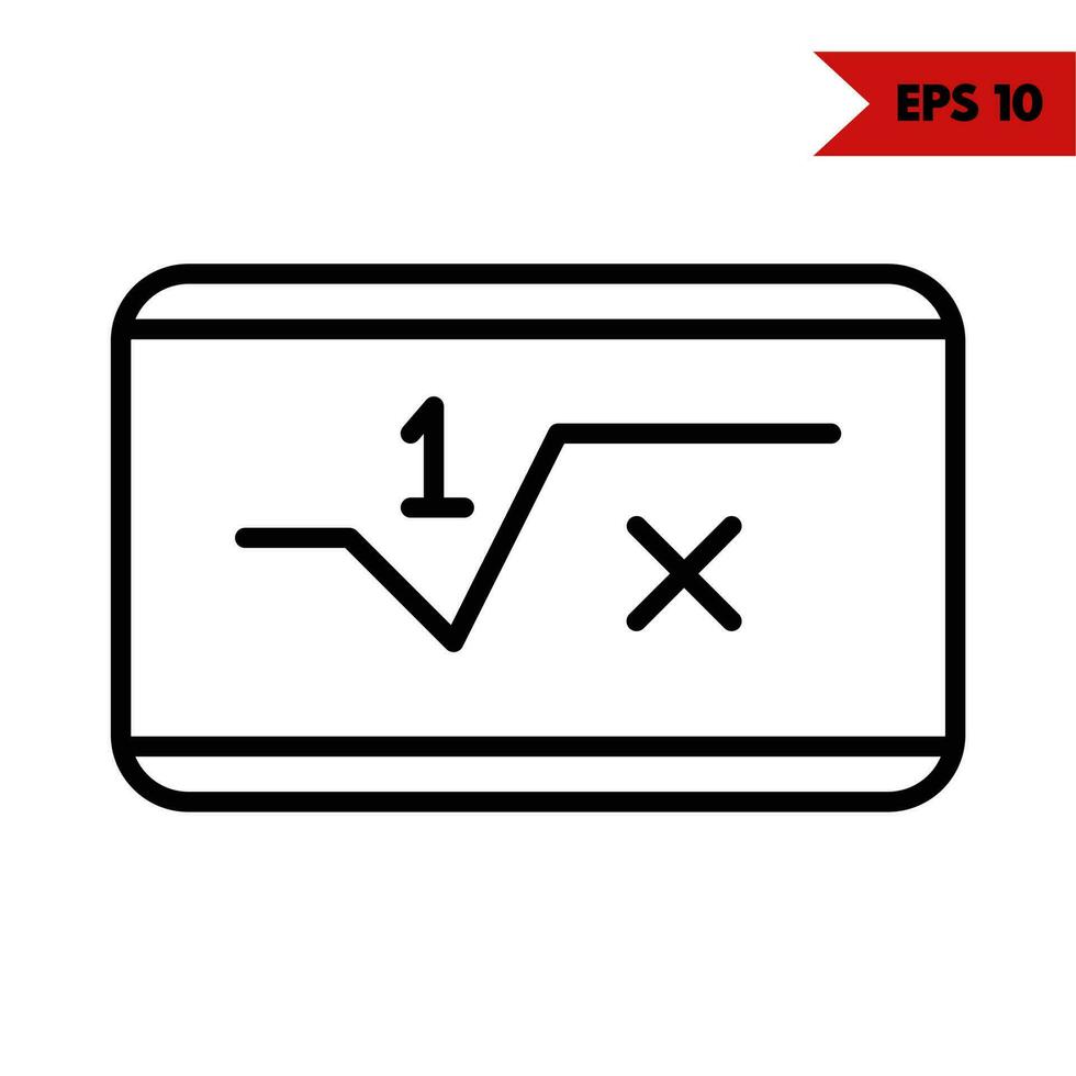 illustration de l'icône de la ligne de formule vecteur