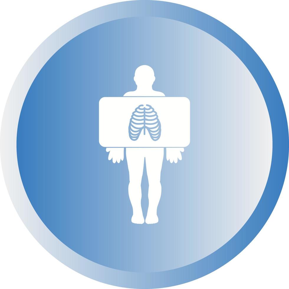 icône de glyphe de vecteur belle poitrine x ray