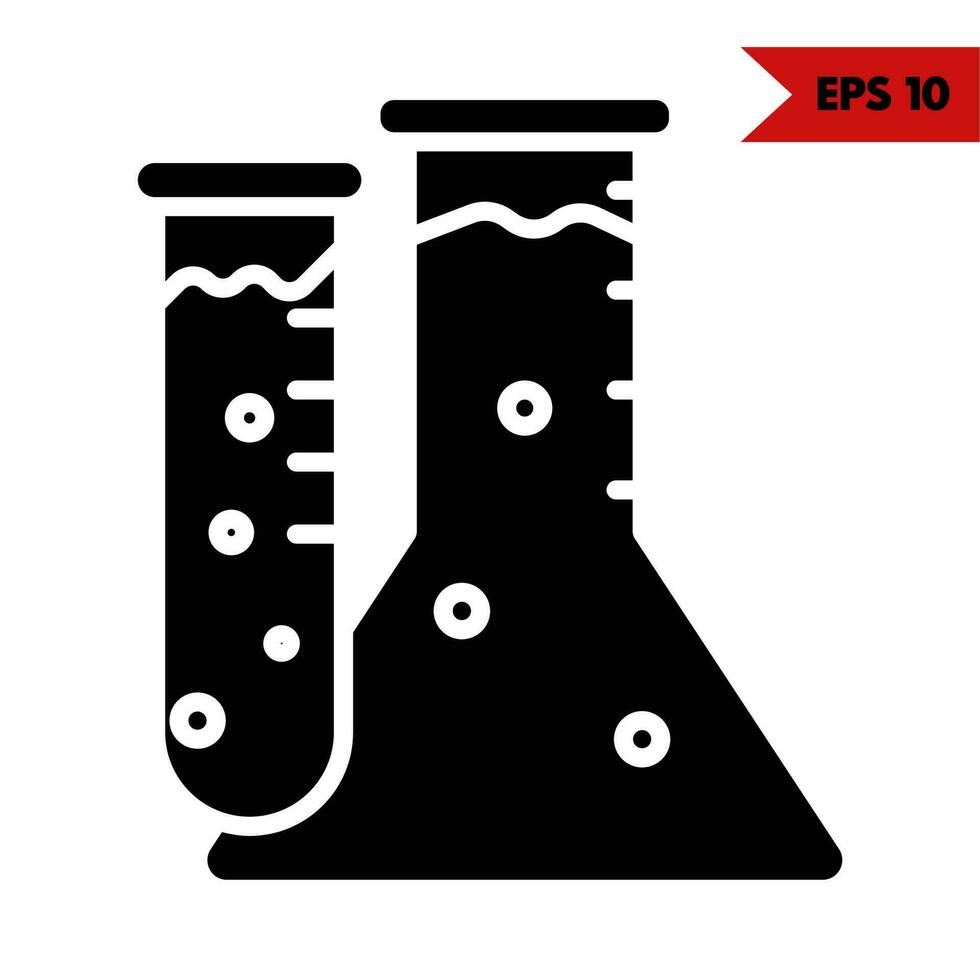 illustration de l'icône de glyphe de laboratoire vecteur