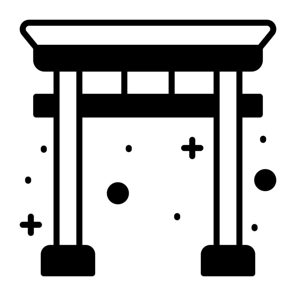 conception de vecteur de porte torii dans un style moderne