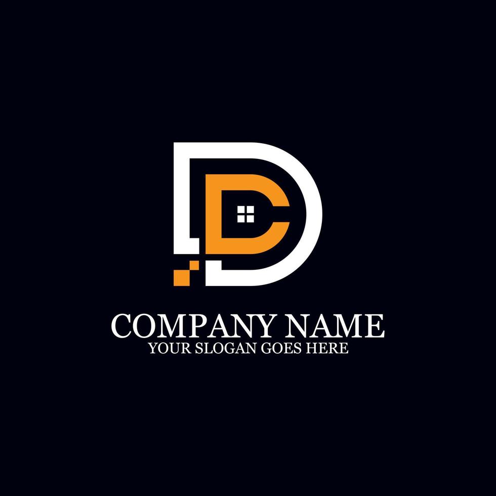 vecteur de conception de logo lettre initiale dc, idéal pour la marque de logo d'entreprise
