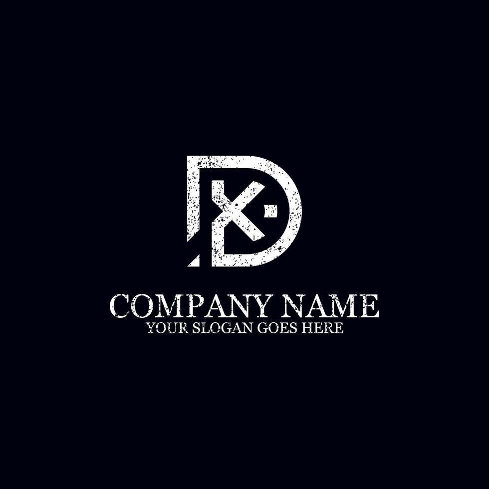 lettre initiale vecteur de conception de logo dx, idéal pour la marque de logo d'entreprise