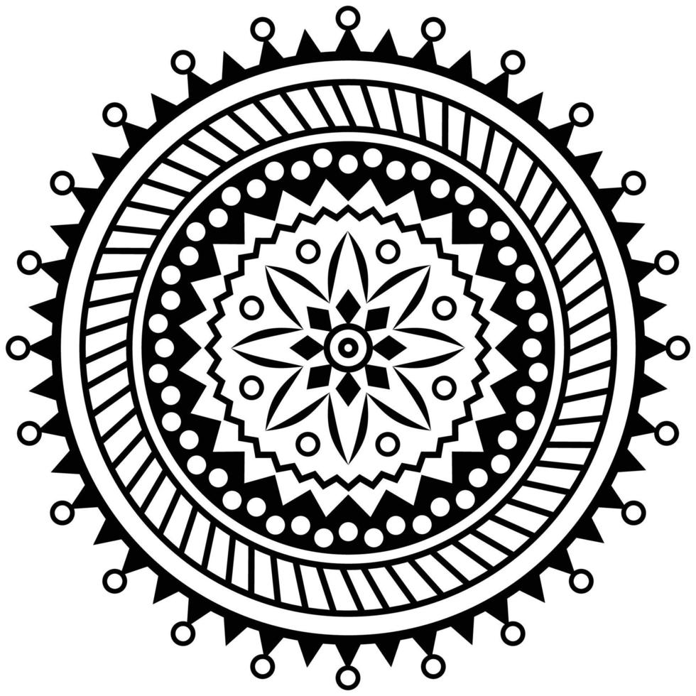 abstrait circulaire stylisé ornement tribal motif ethnique pochoir tatouage vecteur