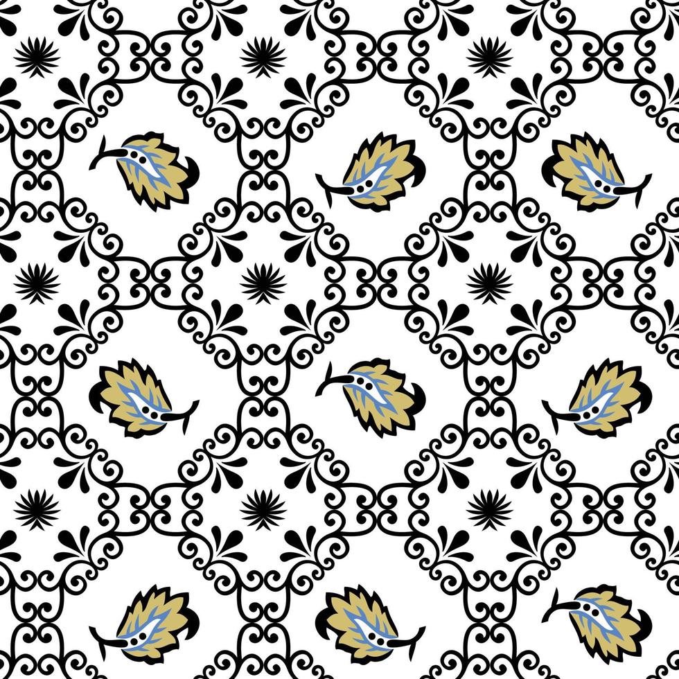 conception géométrique de motif de fleur sans couture.eps vecteur