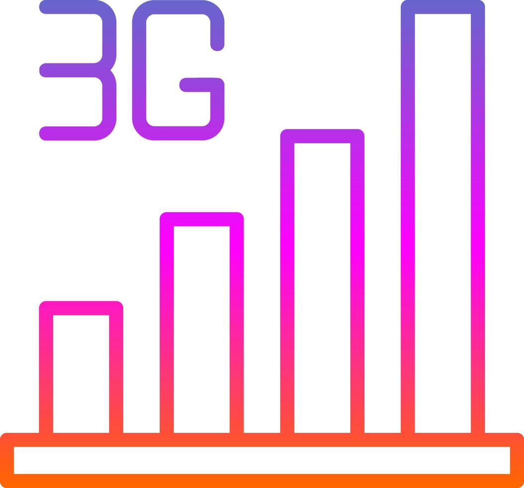 conception d'icône vectorielle 3g vecteur