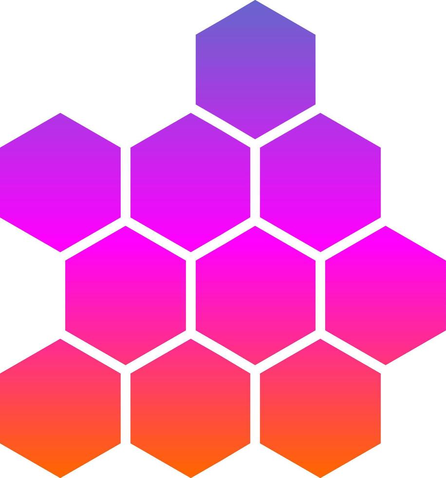 conception d'icônes vectorielles en nid d'abeille vecteur