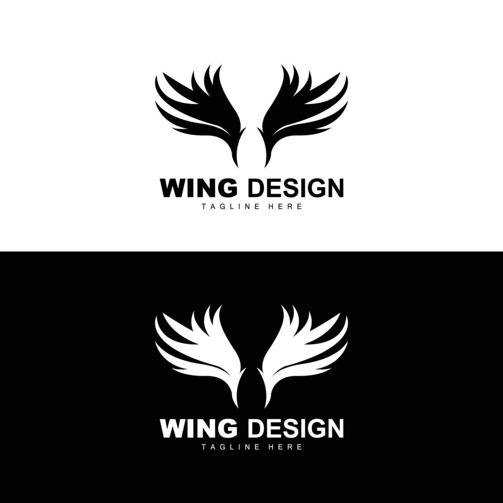 logo d'ailes, logo de phoenix, vecteur d'aile d'oiseau, illustration de modèle, conception de marque d'aile