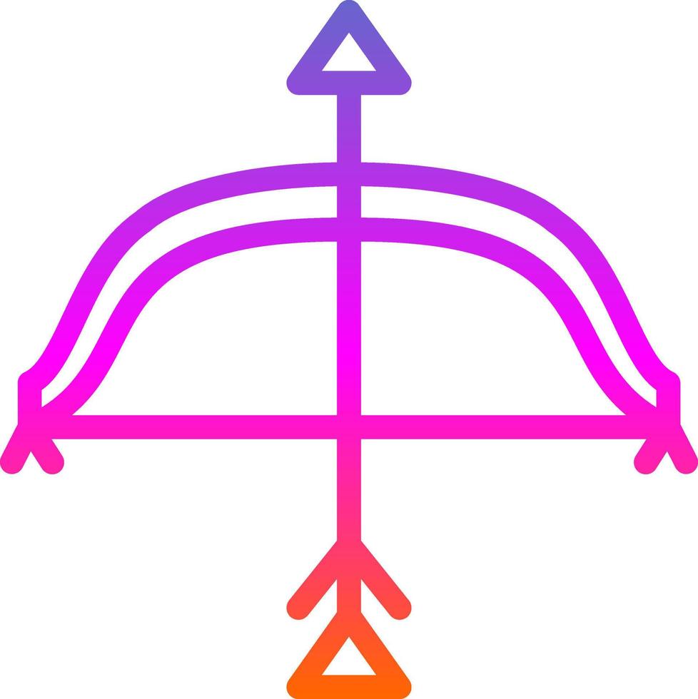 conception d'icône vectorielle arc et flèche vecteur