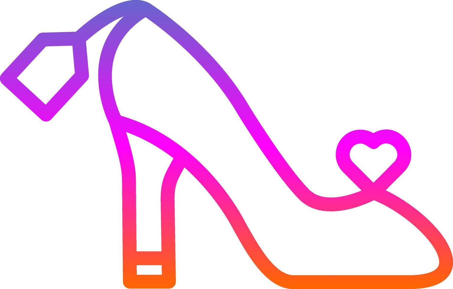 conception d'icône vectorielle de chaussures féminines vecteur