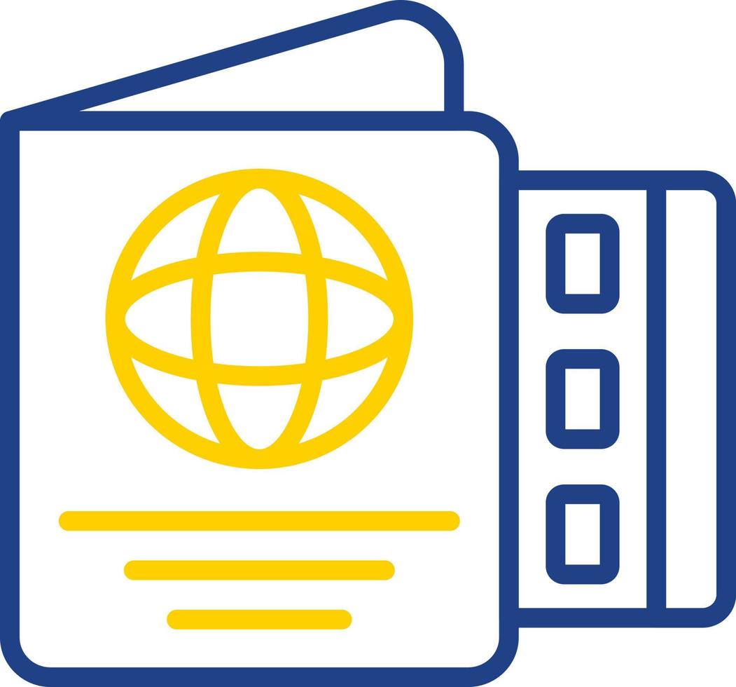 conception d'icône de vecteur de passeport