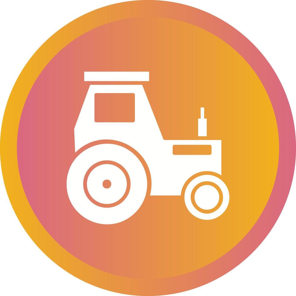 icône de glyphe vecteur beau tracteur