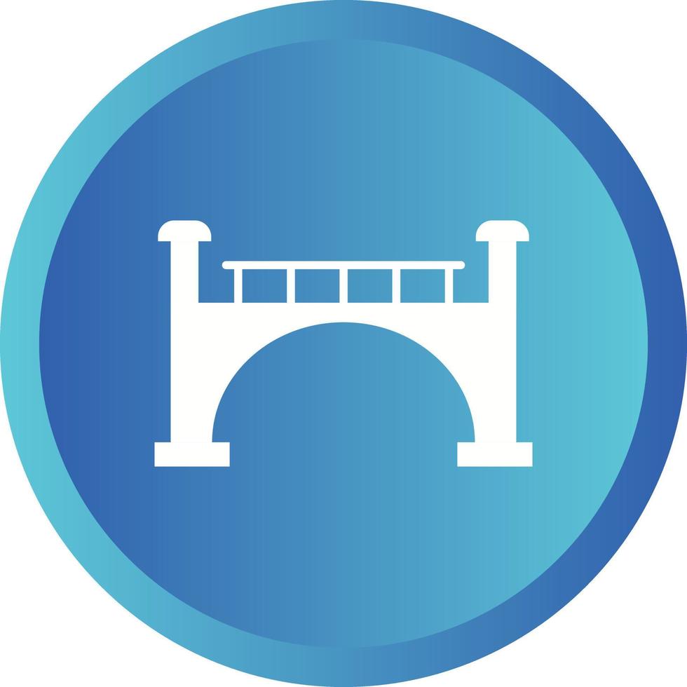 icône de vecteur de glyphe beau pont