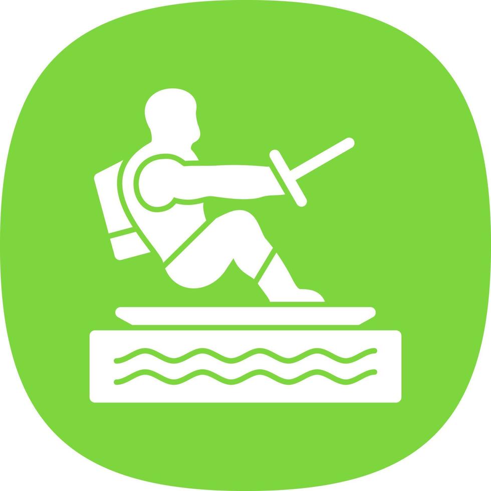 conception d'icône vectorielle de ski nautique vecteur
