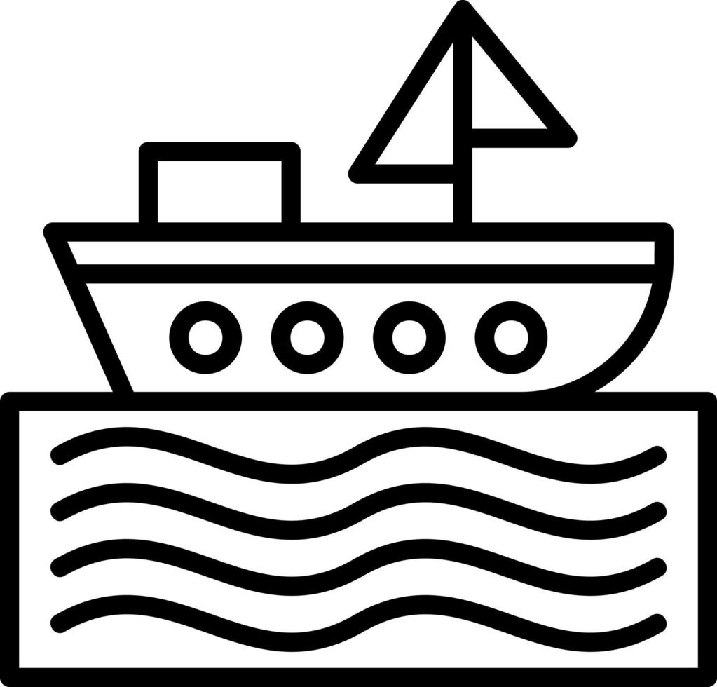 conception d'icône de vecteur de bateau