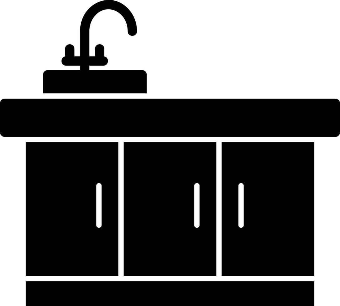 conception d'icône de vecteur d'évier de cuisine