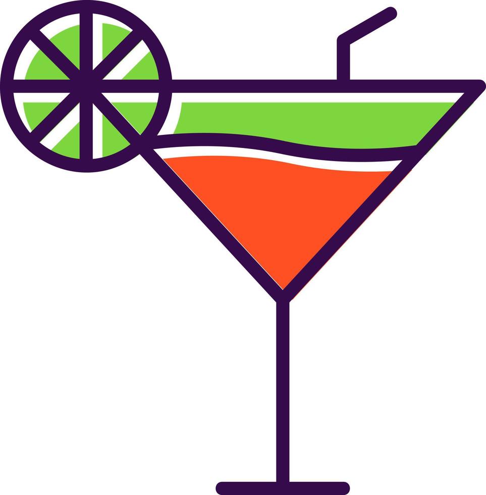 conception d'icône de vecteur de cocktail