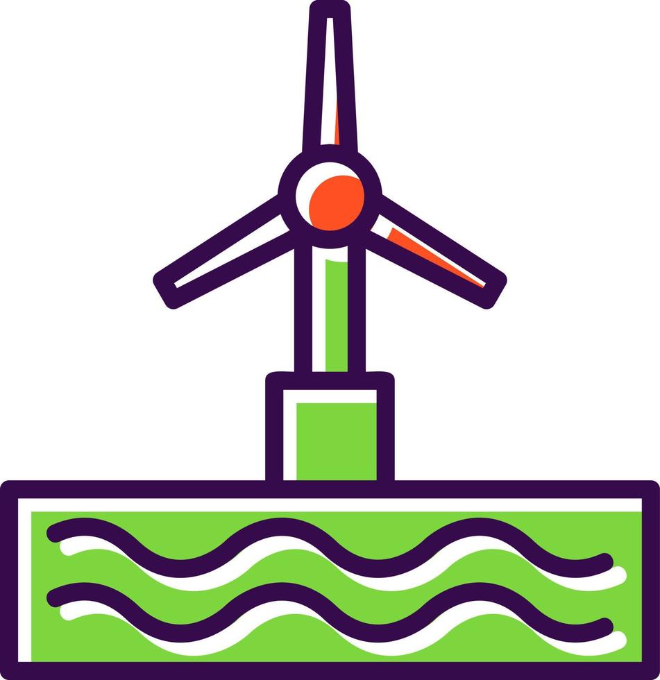 conception d'icône de vecteur de turbine