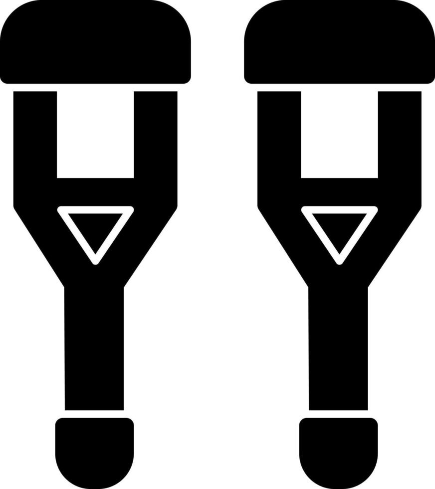 conception d'icône de vecteur de béquille