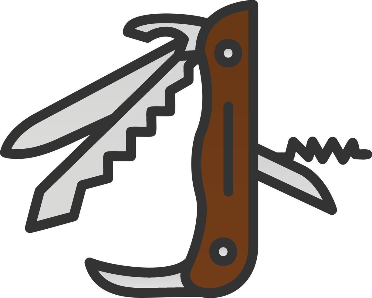 conception d'icône vectorielle de couteau suisse vecteur