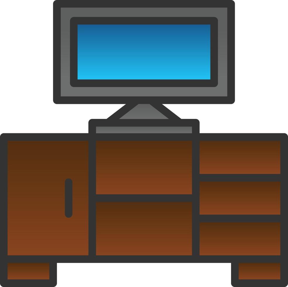 conception d'icône de vecteur de table tv