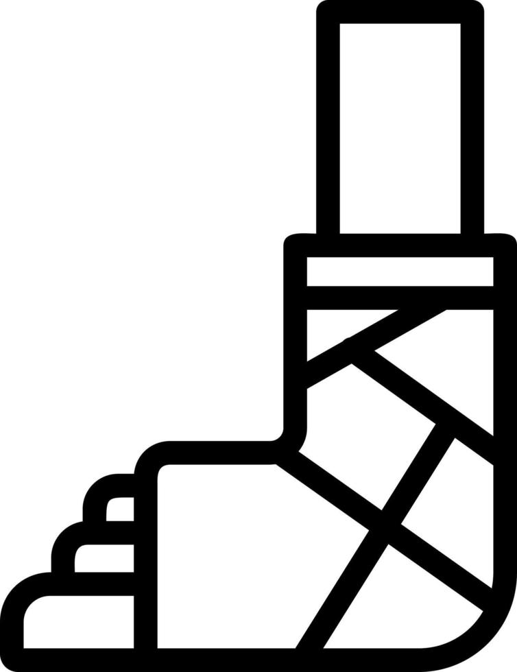 conception d'icône de vecteur de jambe cassée