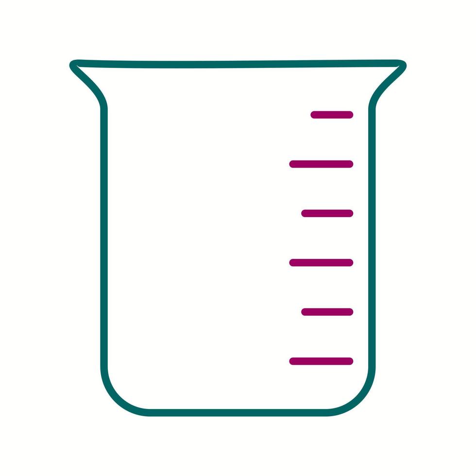 icône de ligne de vecteur chimique de mesure unique