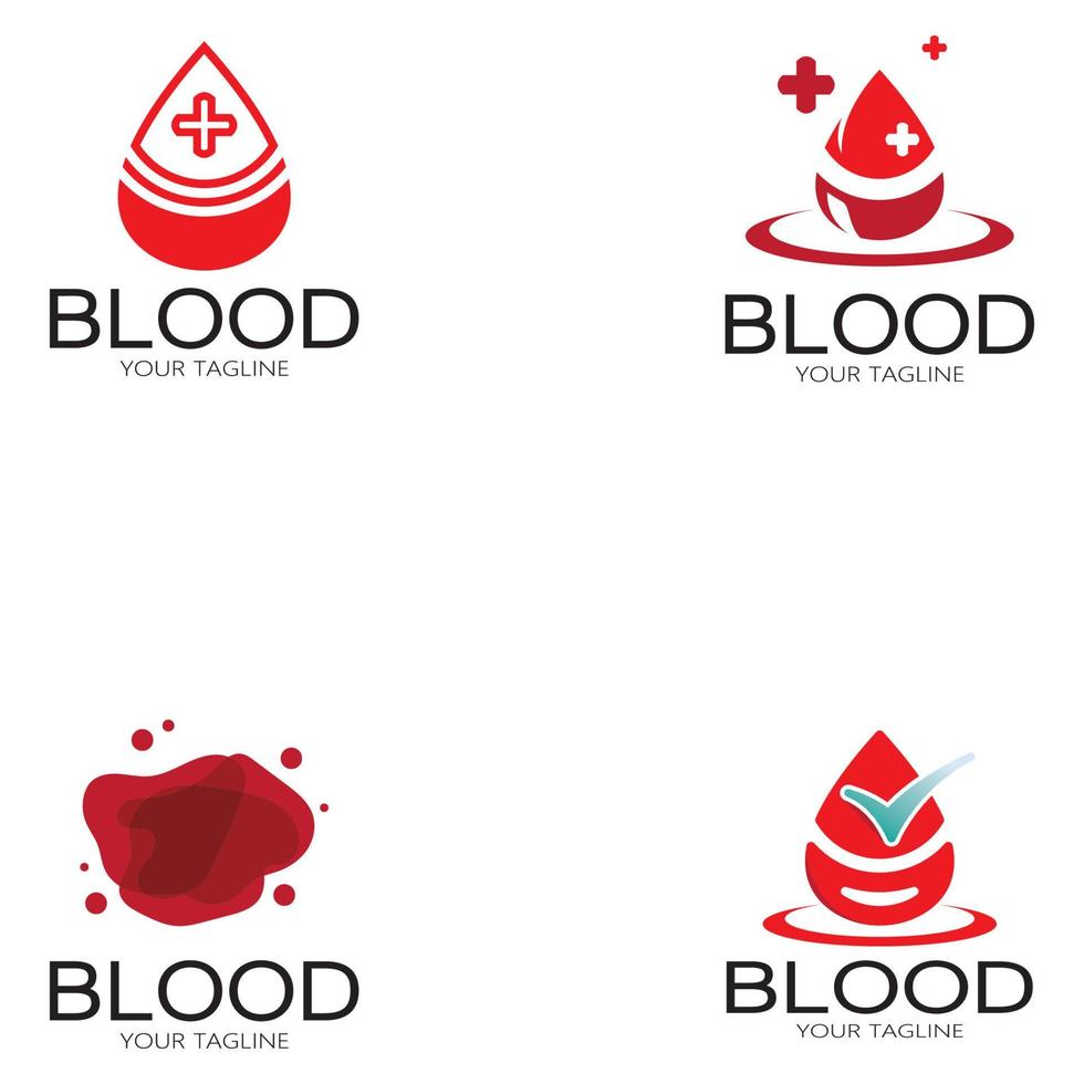 sang circulant don de sang don de sang logo icône illustration modèle vecteur de conception à des fins médicales clinique de phytothérapie hôpital et transfusion sanguine
