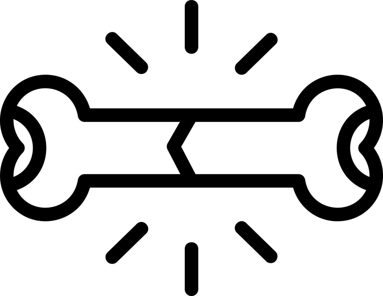 conception d'icône de vecteur d'os