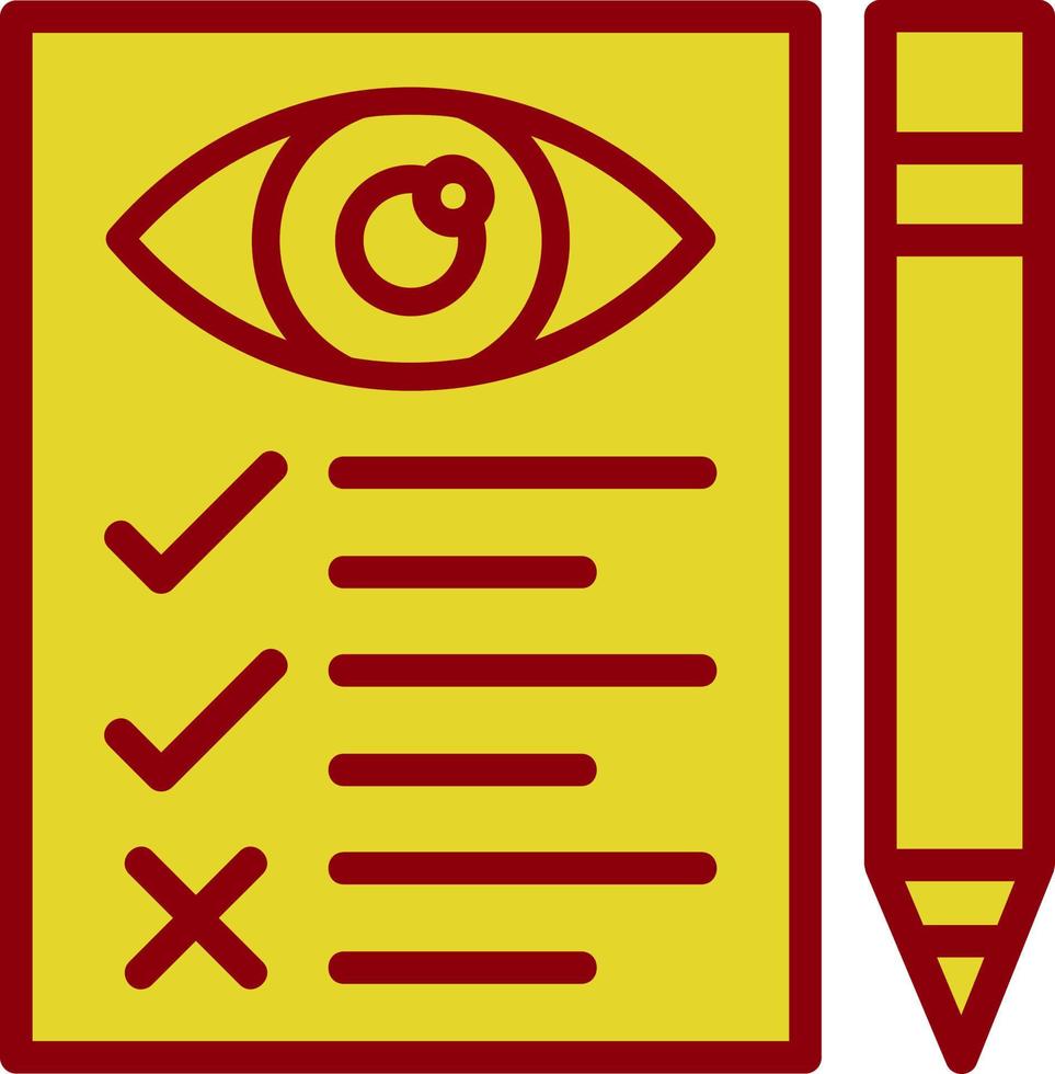 conception d'icône de vecteur de test oculaire