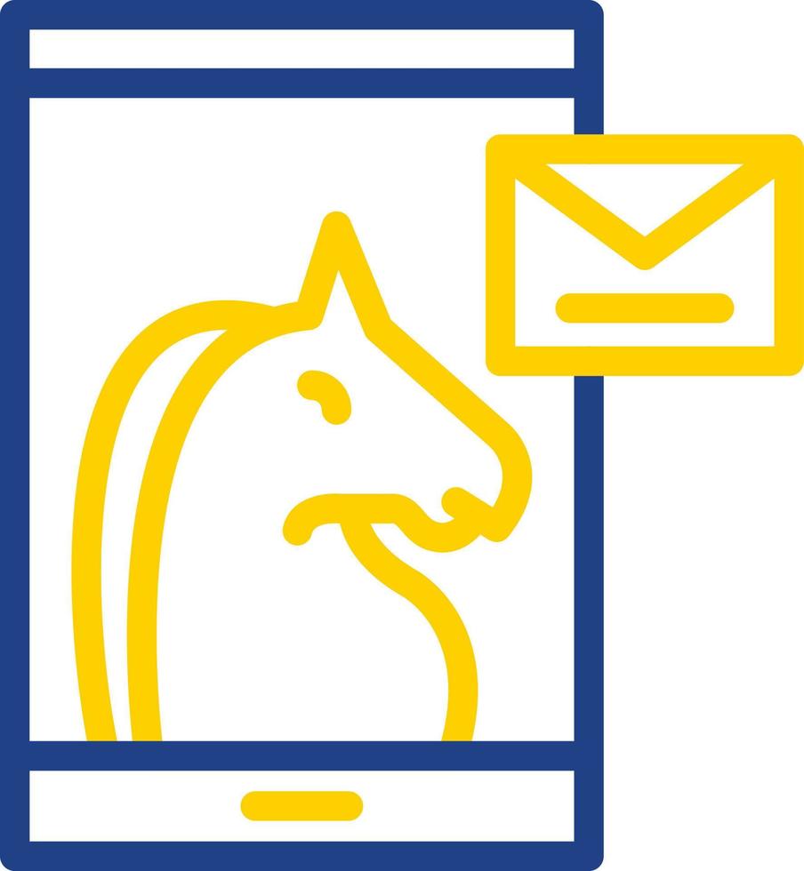 conception d'icône de vecteur de cheval de Troie