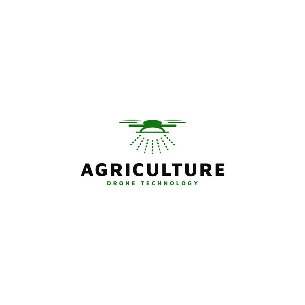 logo de l'agriculture de la technologie des drones. adapté aux besoins de l'agriculture, des plantations, du reboisement, de l'activité maraîchère et autres. vecteur