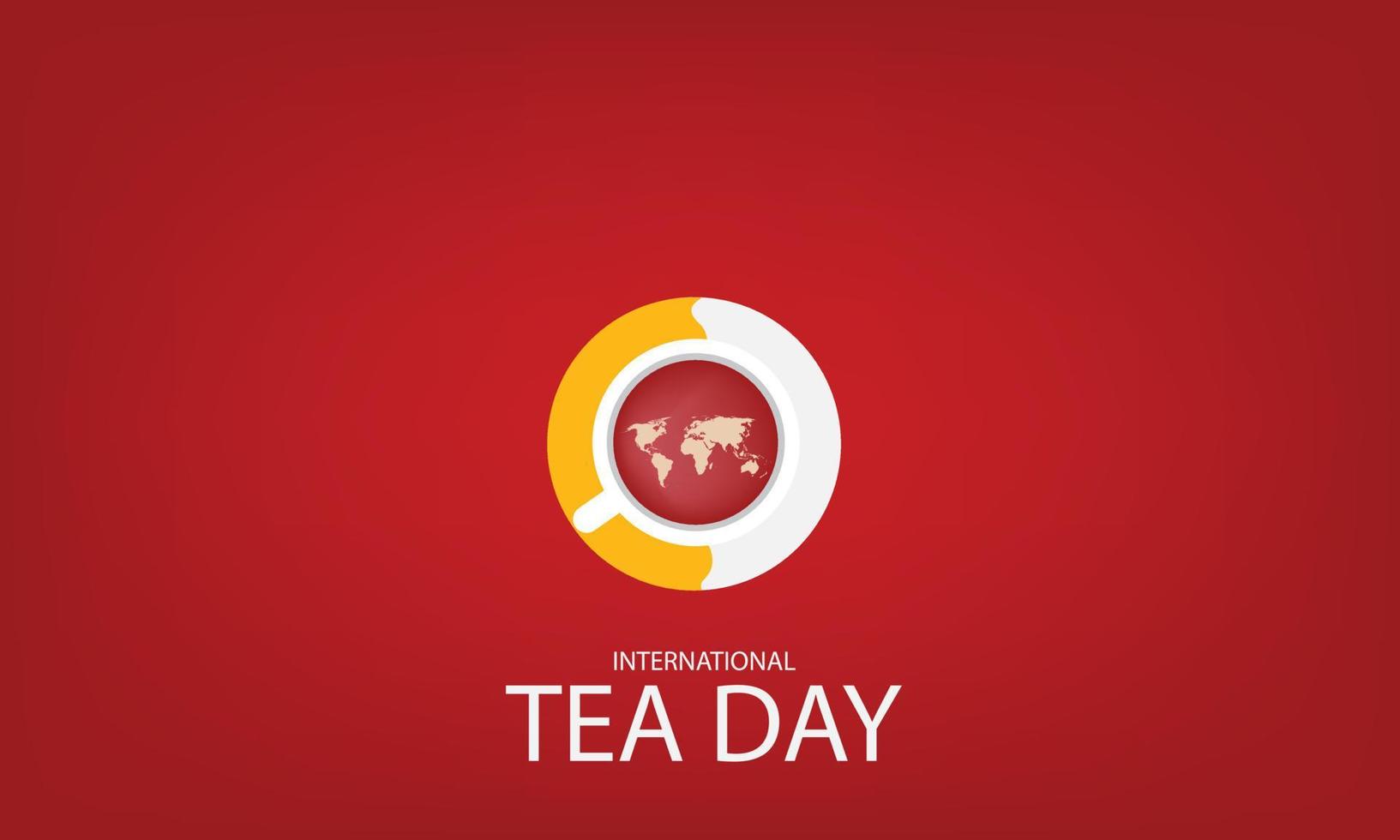 illustration vectorielle de la journée internationale du thé. conception simple et élégante vecteur
