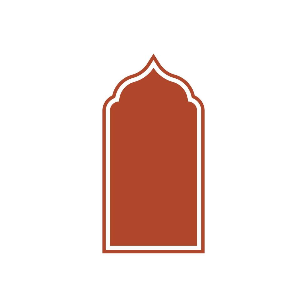 cadre de fenêtre de forme islamique vecteur