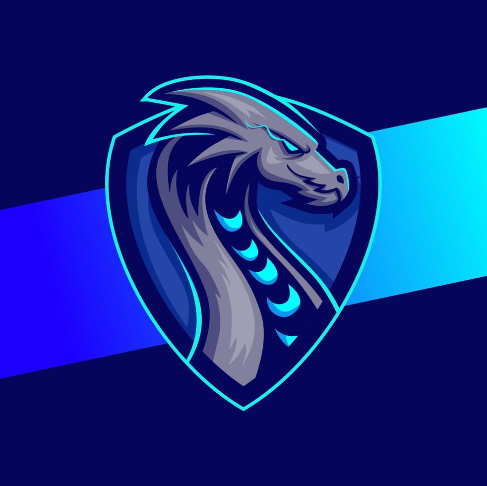 création de logo e-sport mascotte personnage dragon vecteur