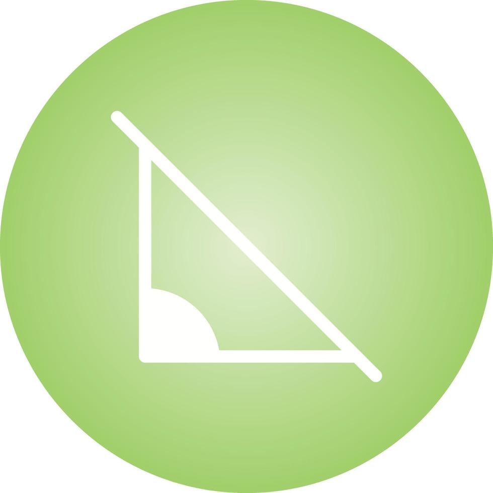 icône de vecteur de glyphe bel angle