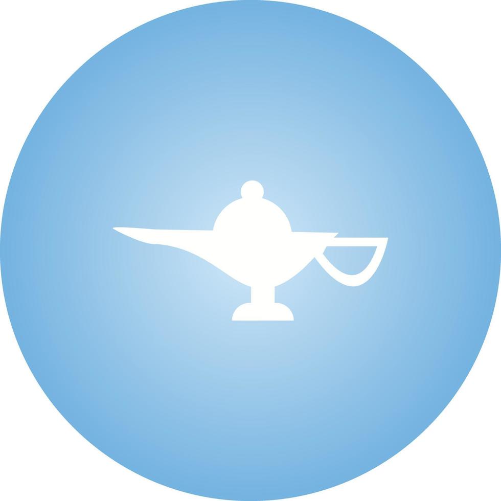 icône de vecteur de glyphe de belle lampe magique