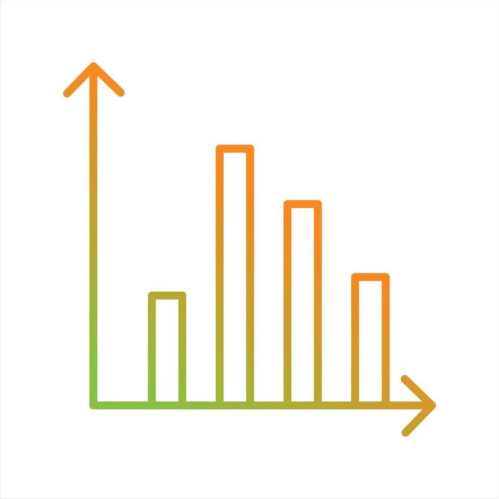 belle icône de vecteur de ligne de statistiques