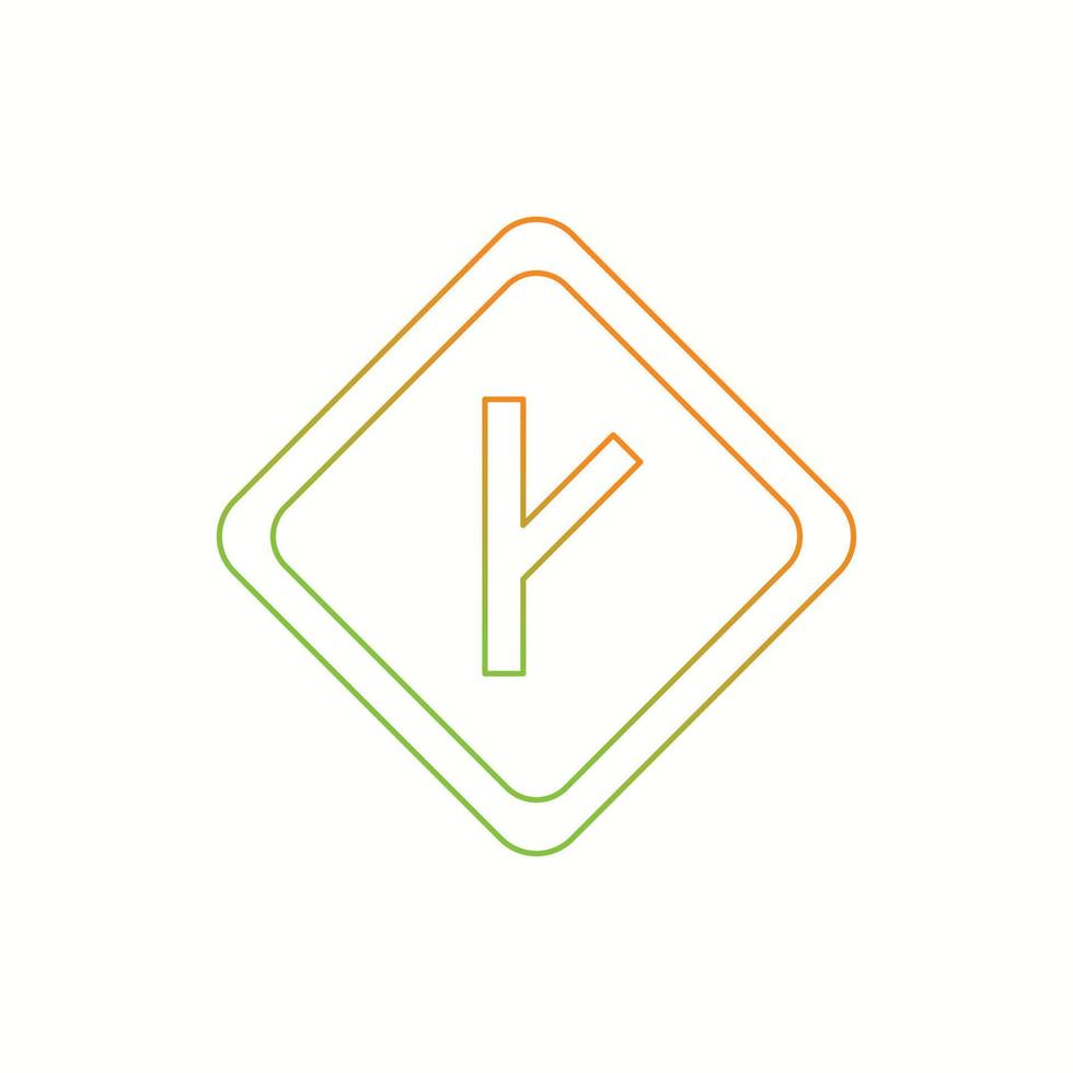 icône de ligne de panneau de signalisation de lien vecteur
