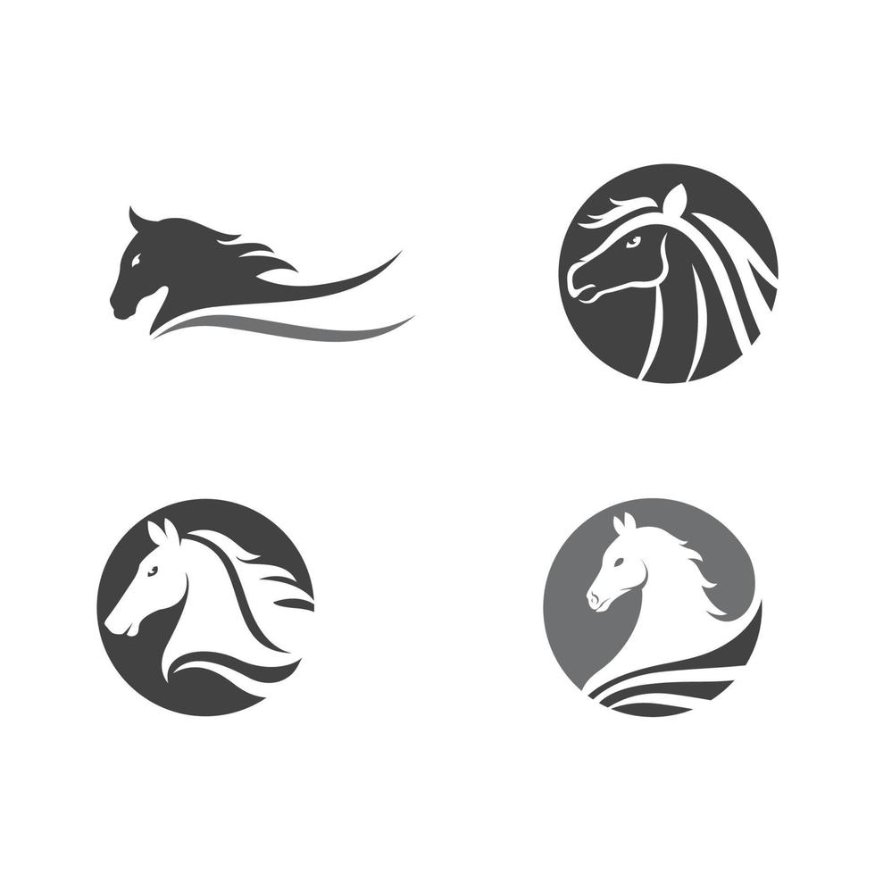 icône de vecteur de modèle de logo de cheval