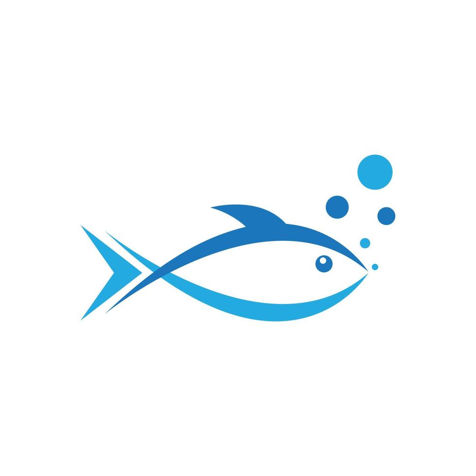 modèle de logo de poisson vecteur