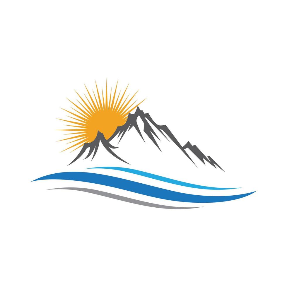 logo d & # 39; icône de montagne vecteur